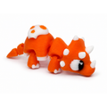 Dino — Orange & White Spotted (Triceratops-style) Fidget Toy